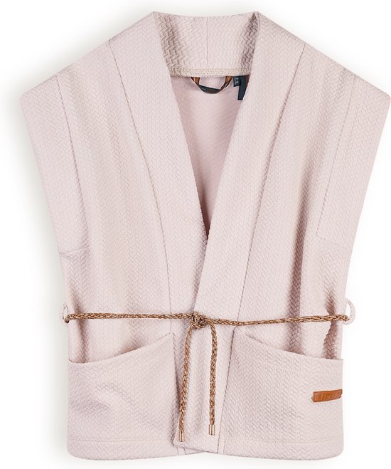 Nono Kila Sleeveless Jersey Kimono Truien & Vesten Meisjes - Sweater - Hoodie - Vest- Lichtroze - Maat 122/128