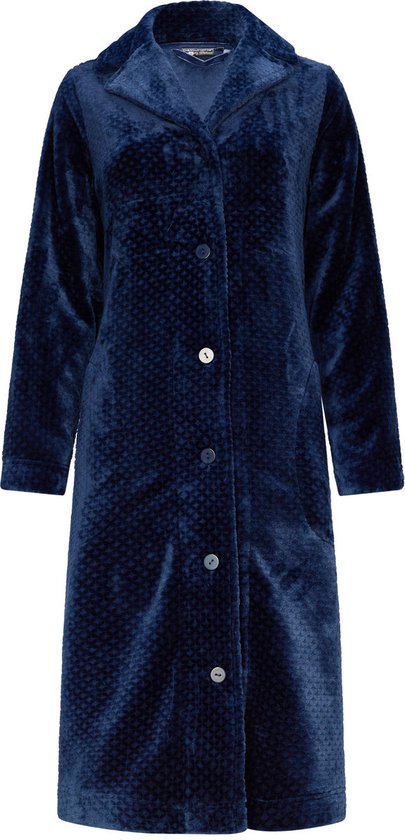 Robe de chambre en polaire de Luxe pour femme avec boutons 'Chic Fleece Luxury' - Peignoir pour femme avec fermeture à boutons - Robe de chambre/duster - Taille L (44-46)