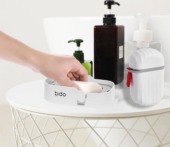 Uten Zeepbakje, zuignap zeephouder, zonder boren, zeepbox voor douche, badkamer, badkuip en keukenspoelbak, roestvrij