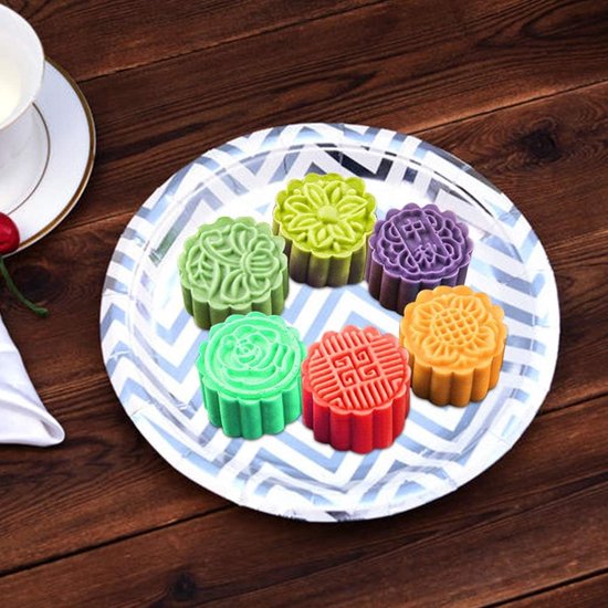 Houten maan cakevorm, maan cakevormer cookie stempels Chinese mooncake mal voor muffin, chocoladevorm taart stempels houten botervorm(A