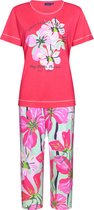 Roze pyjama bloemen Pastunette - Roze - Maat - 48