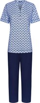 Pastunette - Graphics - Dames Pyjamaset - Blauw - Katoen - Maat 50