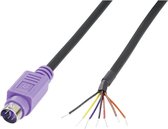 BKL Electronic 0204097 Miniatuur-DIN-connector Stekker, recht Aantal polen: 6 Violet 1 stuk(s)
