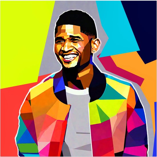 usher poster | rap hiphop posters | 50 x 50 cm | pop art streetart | WALWALLS.STORE