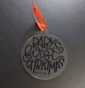Baby's Eerste Kerst - Kerstboomhanger - Baby's First Christmas 2024 - Kerstboomversiering - Kersthanger