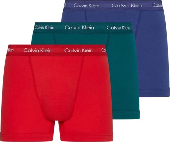Calvin Klein 3-pack boxershorts trunk maya blue