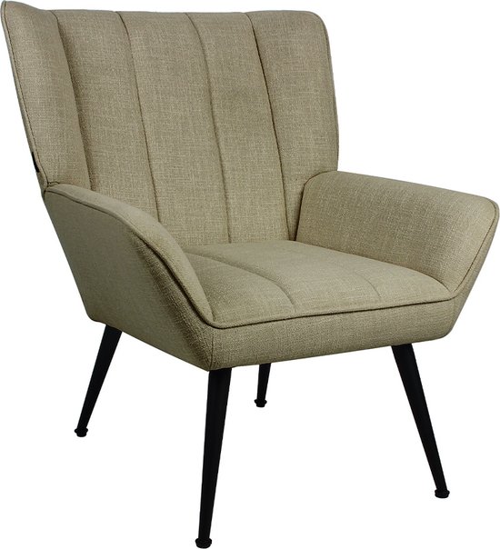 Bronx71® Fauteuil City linnen olijfgroen