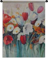 Wandkleed - Wanddoek - Schilderij - Olieverf - Bloemen - 120x160 cm - Wandtapijt