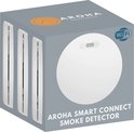 Doos van Aroha Smart Connect rookmelder met vier witte melders.