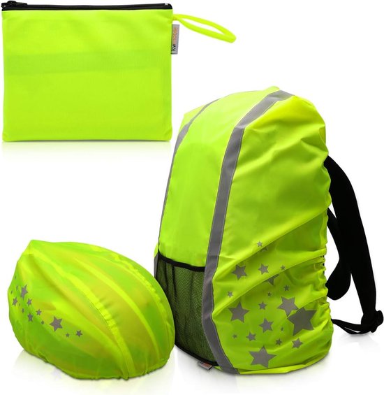 Foto: Regenhoesset voor helmrugzak helmhoes regenhoes schooltas helmbescherming beschermende fietshelmtas unisex