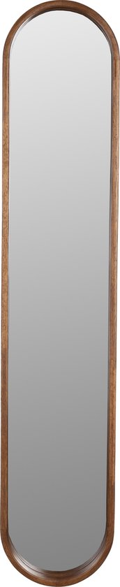 Feliz Style de vie Nyko Miroir / Miroir Mural Ovale Bois 120x24 cm Marron