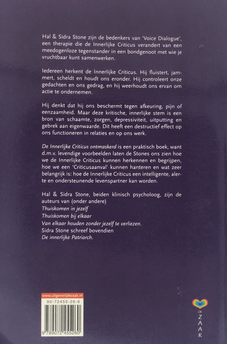 De innerlijke criticus ontmaskerd - back cover