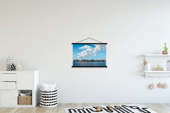 Skyline van Zaandam affiche textielposter lattes noir 60x40 cm - Tirage photo sur plaque scolaire (décoration murale salon / chambre)
