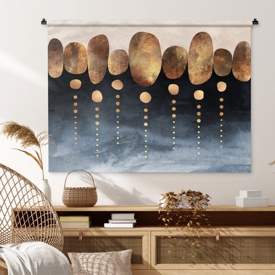 Tapisserie - Tapisserie - Or - Abstrait - Luxe - 120x90 cm - Tapisserie