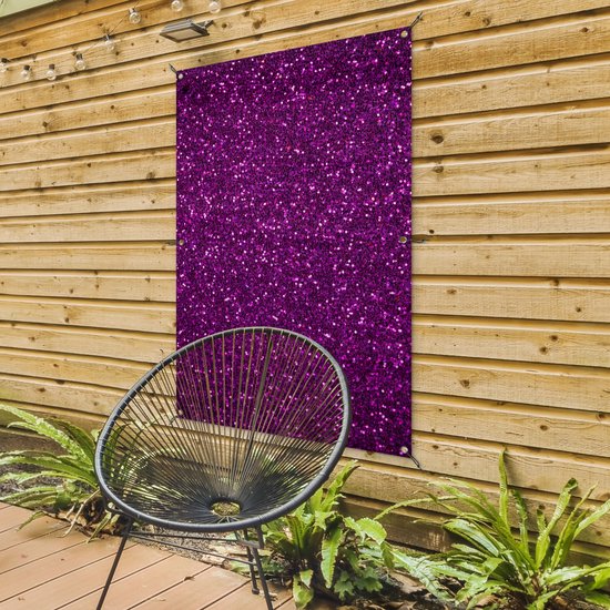 Affiche de jardin - Toile de jardin - Posters de jardin extérieur - Violet - Rose - Motifs - Abstrait - 80x120 cm - Jardin