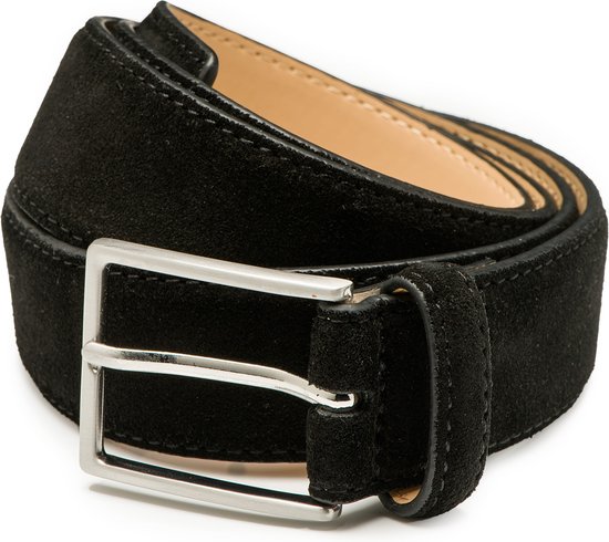 DTCH.FIT Herenriem Suède Bobby - Riem Zwart, Beige, Blauw & Donkerbruin - Pantalon & Jeans Broekriem - Riemmaat 115cm - Totale lengte 130cm - 4 Stuks