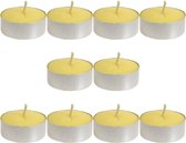 Set de 20x lumières de thé Citronnelle jaune / feux de thé - Bougies Bougies parfumées au parfum d' agrumes - bougies citronnelle anti-moustiques