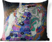 Sierkussen Buiten - De maagden - schilderij van Gustav Klimt - 60x60 cm - Weerbestendig