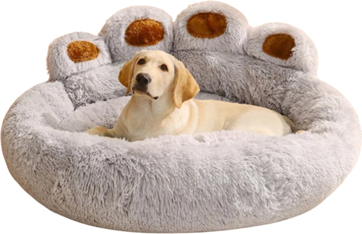 VoordeelVerkenner - Grijs - Hondenmand - Kattenmand - Hondenbanken Voor Honden - Warme Accessoires - Grote Hondenmat - Grote Kattenmand - Wasbaar - 90 CM/XL