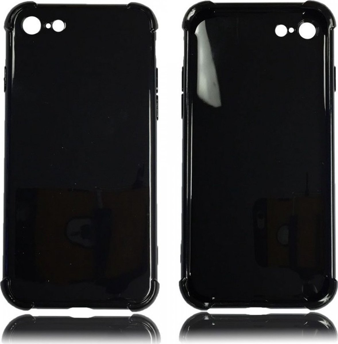 Shockproof Soft TPU hoesje Silicone Case Geschikt voor: iPhone 7 / 8 Plus - zwart