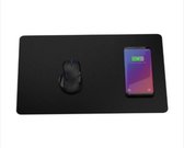 Chargeur sans fil Qi Tapis de souris en cuir noir - Chargeur sans fil - Jeu - Smartphones - Samsung - Apple - Huawei