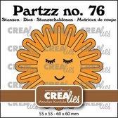 Crealies Partzz Vrolijke zon CLPartzz76 55x55 - 60x60 mm (02-24)