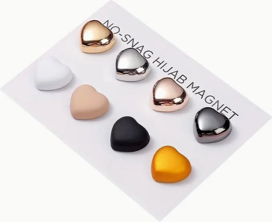 Hoofddoek magneten hart - hoofddoek magneet - hijab magneten - hijab accessoires