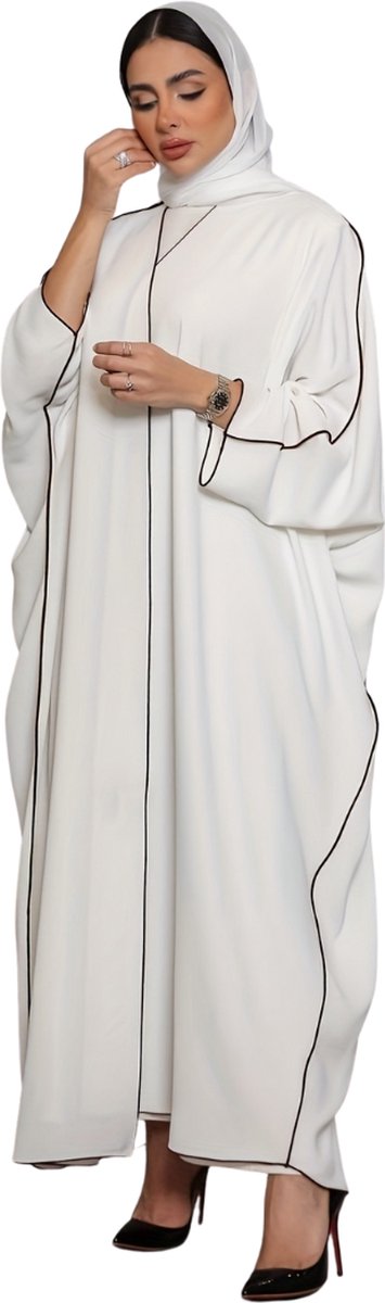 Nivard Gebedskleding Dames - Abaya - Islamitische Kleding - Khimar - Jilbab - Vrouw - Alhamdulillah - Wit
