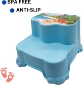 Opstapje Kinderen - Kindertrapje - 2Treden - WC/Toilet krukje of opstapje - Blauw