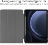 Hoes Geschikt voor Samsung Galaxy Tab S9 FE Hoes Book Case Hoesje Luxe Trifold Cover Met Uitsparing Geschikt voor S Pen - Hoesje Geschikt voor Samsung Tab S9 FE Hoesje Bookcase - Paars