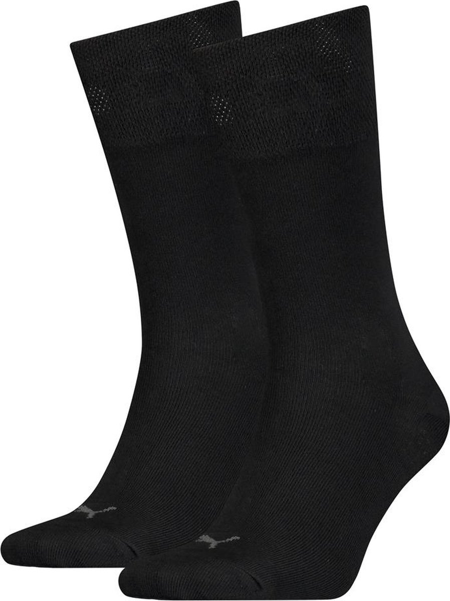 Puma 2-pack heren sokken katoen 50 Zwart