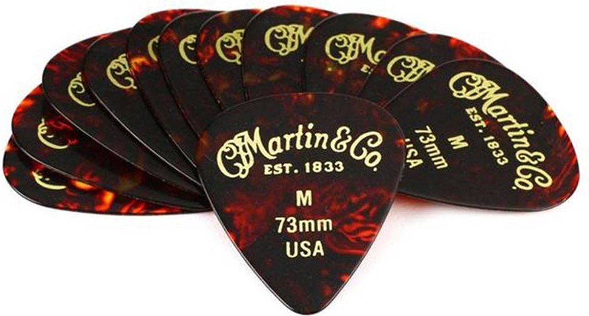 Martin - Faux Tortoise - Plectrum - 351 - 0.73 mm - 12-pack
