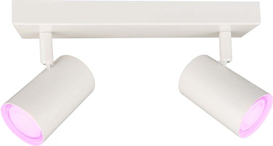 Ledvion LED Plafondspot Wit Duo - Dimbaar - 4.9W - RGB+CCT - Kantelbaar