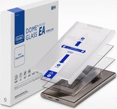 Verre Whitestone Dome EA adapté au Samsung Galaxy S24 Ultra | Protecteur d'écran avec gabarit d'installation | Verre trempé 9H | Case Friendly | Assemblage simple | Deux paquets