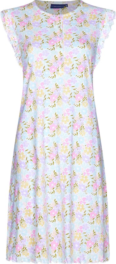 Pastunette - Blossoms - Dames Nachthemd - Pastel Bloemen - Organisch Katoen - Maat 42