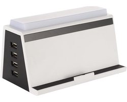 Lunation Draadloos + 4 x oplaadpunt USB - laadstation met LED-licht