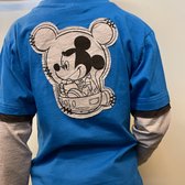 Mickey Mouse Longsleeve Blauw/Grijs-Maat 140