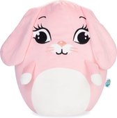 SQUISHBRUBIES Holly de Haas - Superzachte Pluche Knuffel - Kawaii Knuffel - Squishy - Speelgoed - 35 cm - wit en roze