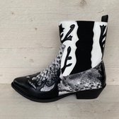 Cowboylaarsje met print zwart 38 / Zwart