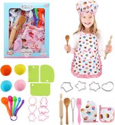 Bakset voor kinderen - Kook- & Bakset 30-delig – Kookschort & Chef-Muts – Veilig & Kleurrijk – Ideaal Cadeau voor Jonge Bakkers