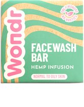 WONDR facewash bar - Normale tot gemengde huid - Antioxidant - Zeepvrij - Hemp Infusion - 83g