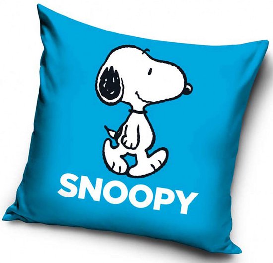 Snoopy sierkussen-hoes, blauw, 40 x 40 cm, 1 stuks ( zonder vulling)