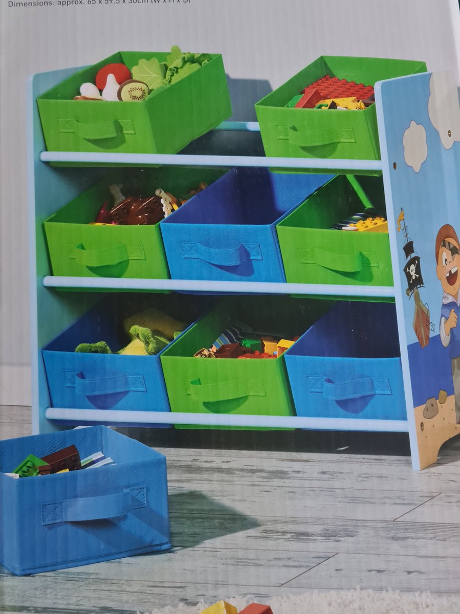 Livarno Home Opbergrek voor Kinderen - 65 x 60 x 30cm - Blauw