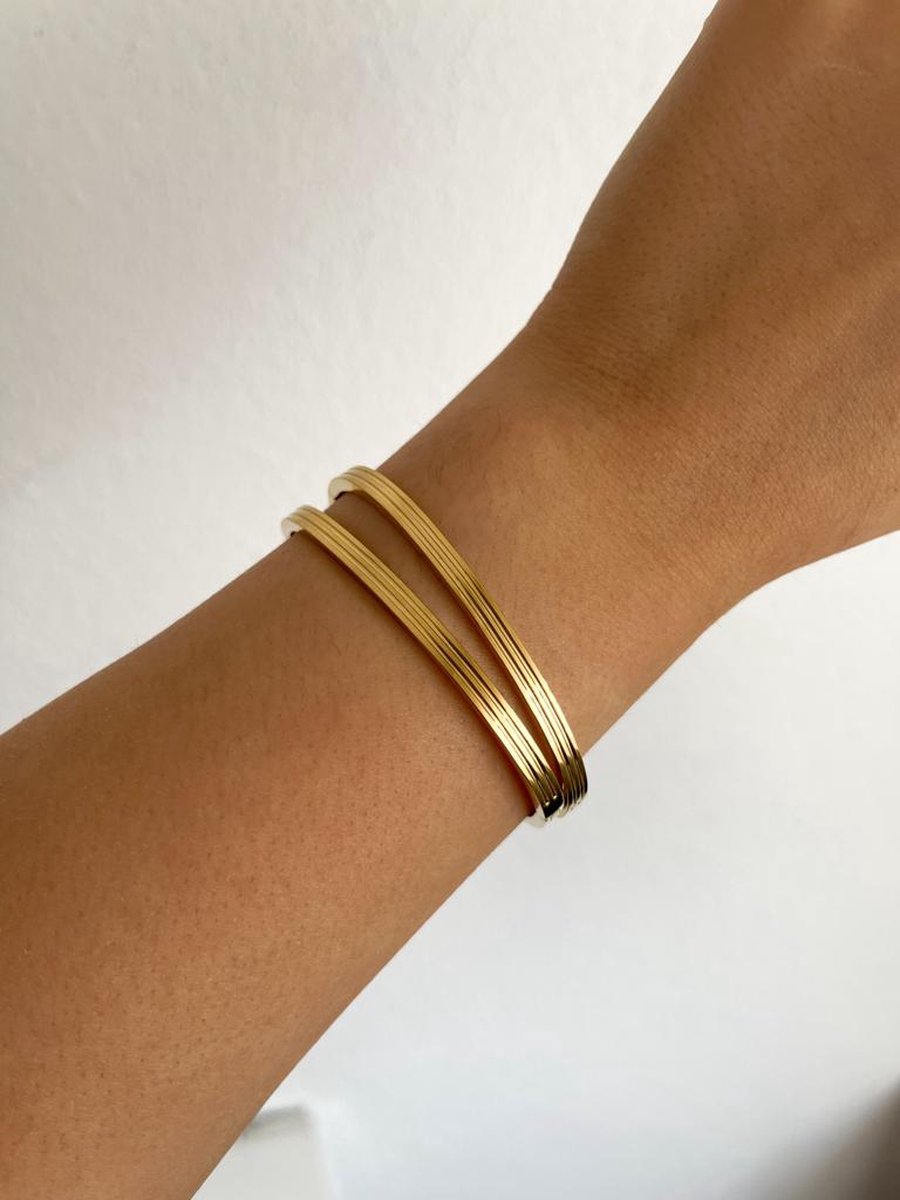 Lâhza Jewelry - Dames armband bangle - RVS - Bangle - Armbanden