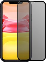 Mobiq - Privacy Screenprotector Glas iPhone 11 - transparant