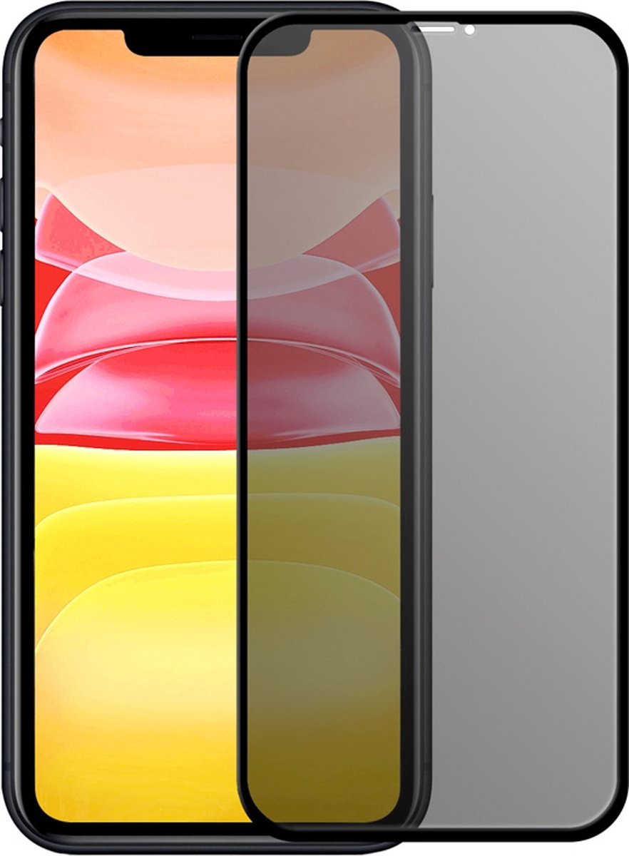 Privacy Screenprotector Glas geschikt voor iPhone 11 - transparant