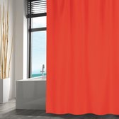 MSV Douchegordijn met ringen - rood - gerecycled polyester - 180 x 200 cm - wasbaar - Voor bad en douche