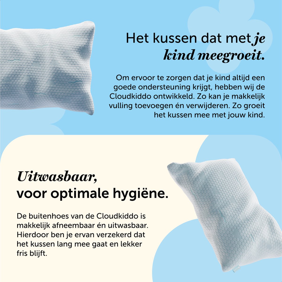 Ergonomisch Traagschuim Nekkussen voor Zij- en Rugslapers met Ademend