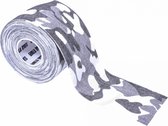 Gorilla Sports kinesiotape - Kinesiologie tape - 7,5 cm breed - 1 rol - grijs camouflage
