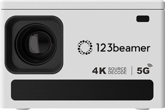 123Beamer® A6 - projector beamer -( 4K ondersteuning ) - thuisbioscoop - Android 10.0 - streamen - ingebouwde speaker - mini beamer - mini projector - 2024 - 123Beamer